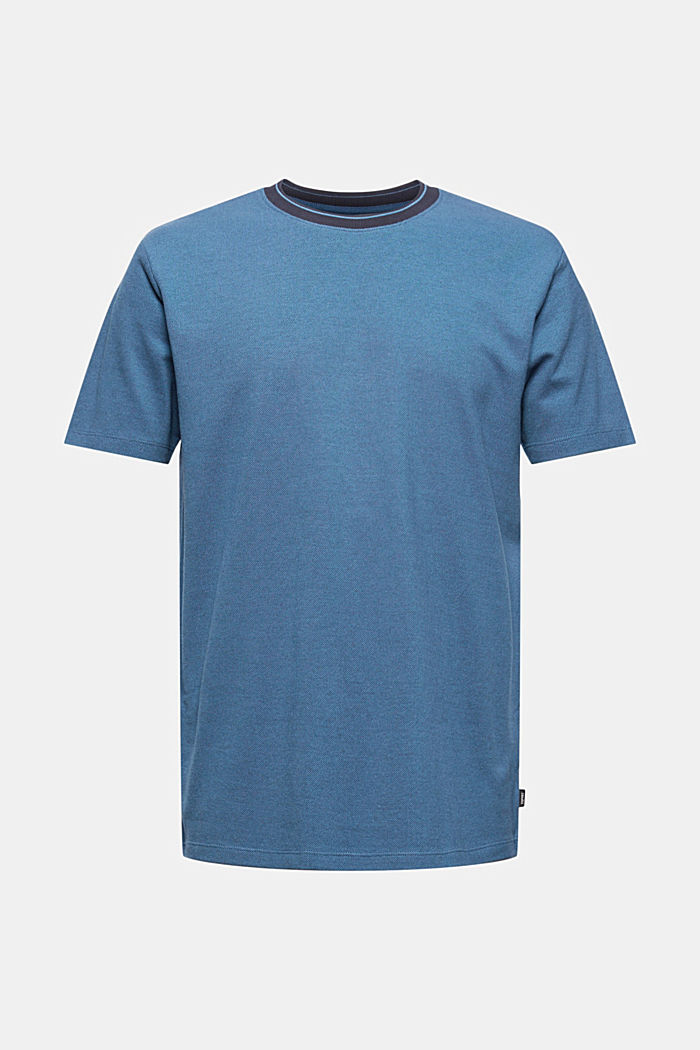 T-shirt in piqué di 100% cotone biologico, PETROL BLUE, detail image number 6