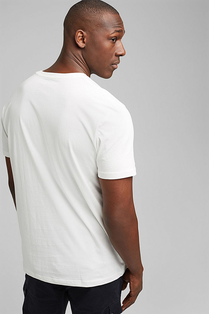 Valokuvapainettu jersey-T-paita, luomupuuvillaa, OFF WHITE, detail image number 3