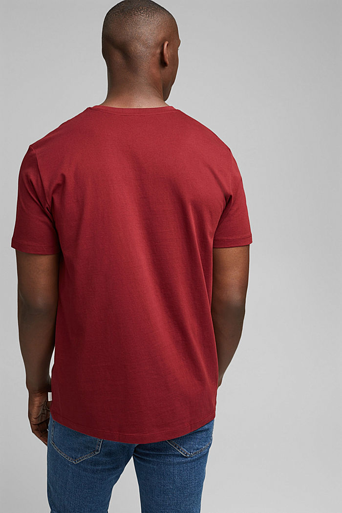 Jersey T-shirt with a photo print, organic cotton, GARNET RED, detail image number 3