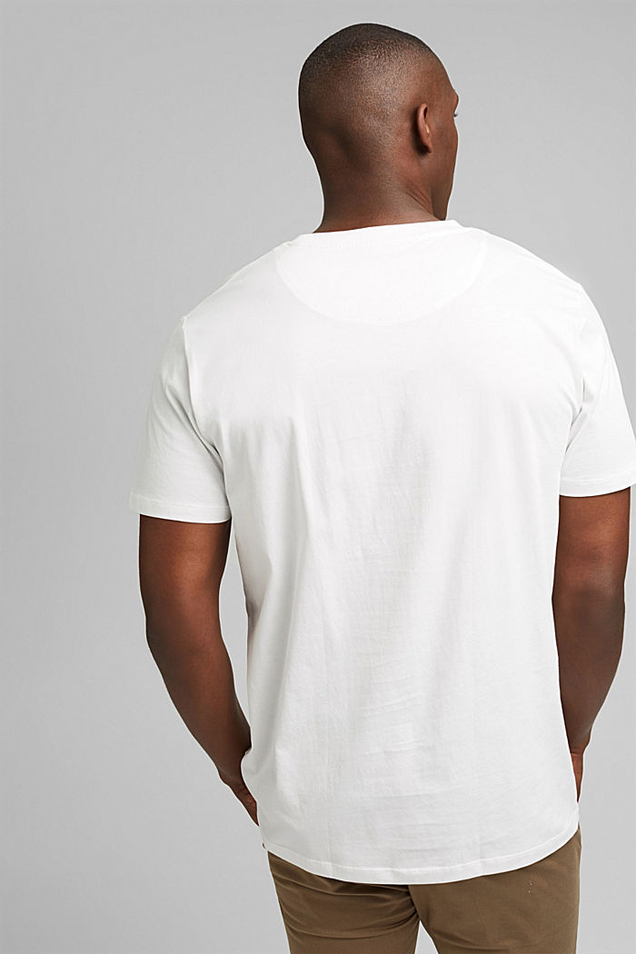 Jersey T-shirt with embroidery, 100% organic cotton, OFF WHITE, detail image number 3