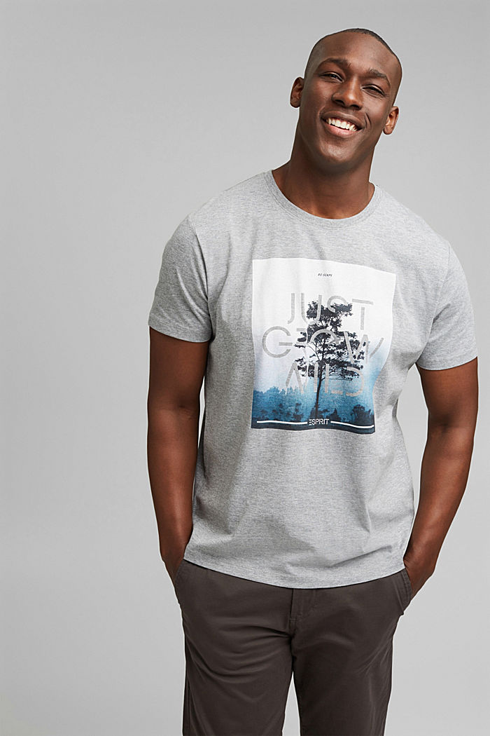 Jersey-T-shirt med fototryck, ekobomull