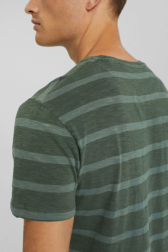 Raidallinen jersey-T-paita, TEAL BLUE, detail image number 1