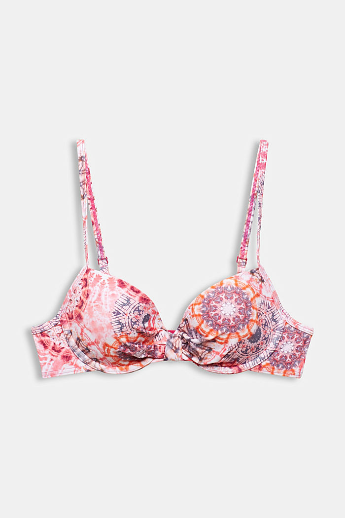 Recycled: padded underwire top with a print
