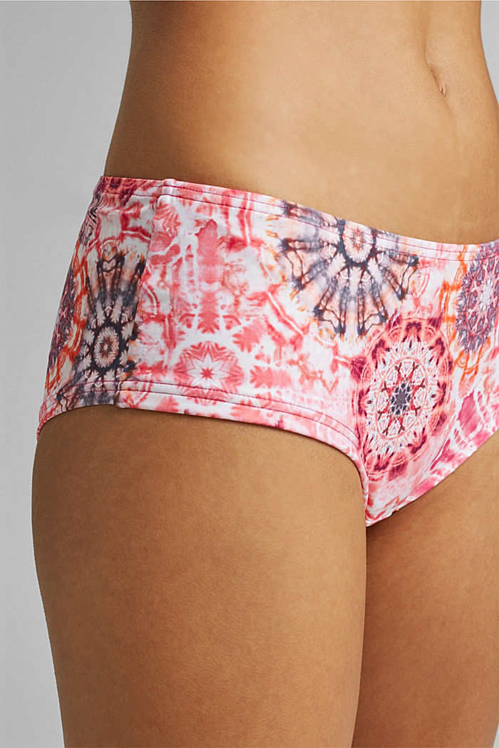 Recycled: hipster shorts with a print, PINK, detail image number 1