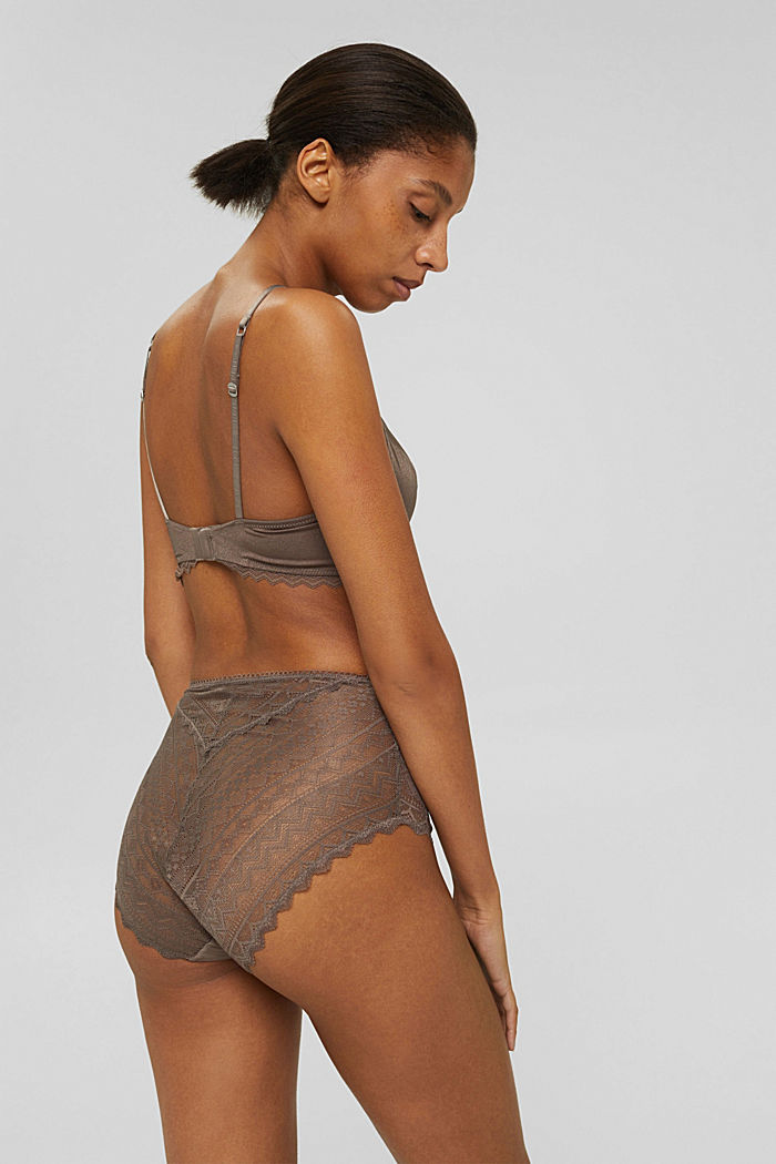 Padded non-wired bra with paisley pattern, TAUPE, detail image number 1
