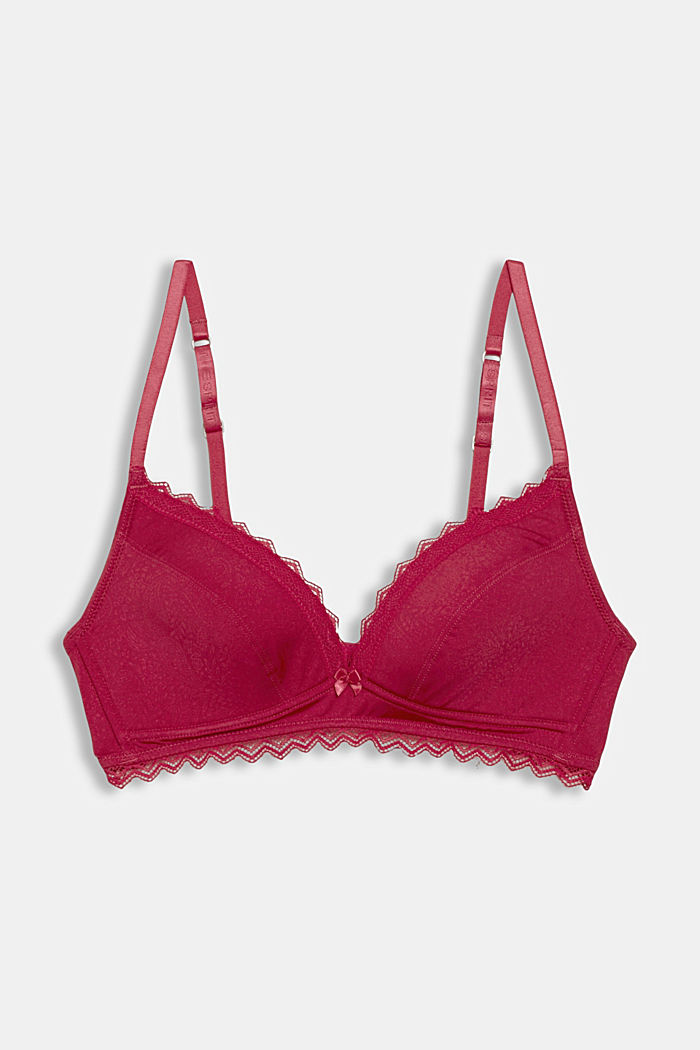 Padded non-wired bra with paisley pattern