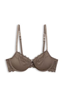ESPRIT En matières recyclées : soutien-gorge à armatures à dentelle graphique