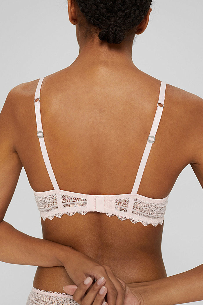 Unpadded underwire lace bra, LIGHT PINK, detail image number 3