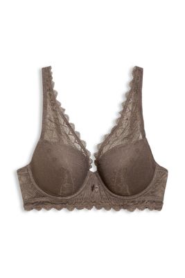 ESPRIT En matière recyclée : le soutien-gorge rembourré à armatures en dentelle