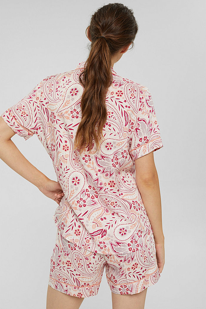 Kurzer Pyjama aus 100% LENZING™ ECOVERO™, LIGHT PINK, detail image number 2