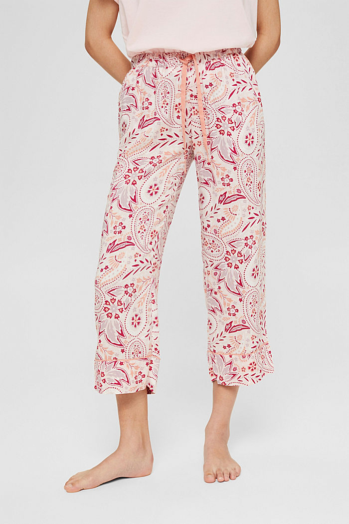Cropped pyjama bottoms with LENZING™ ECOVERO™, LIGHT PINK, detail image number 0