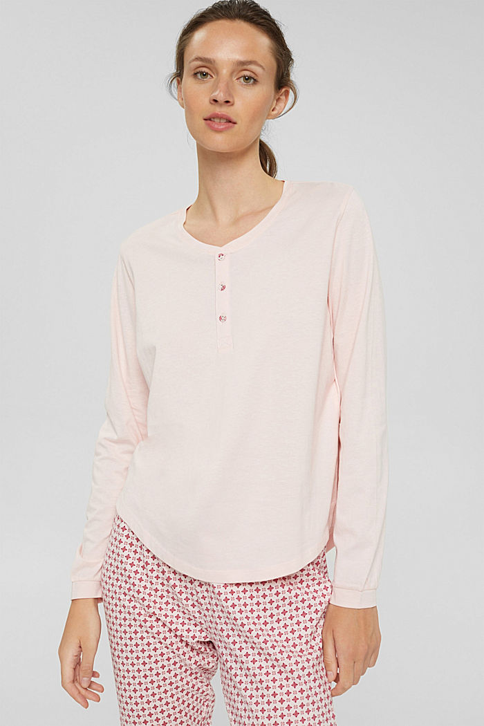 Jerseyowa piżama, 100% bawełny organicznej, LIGHT PINK, overview
