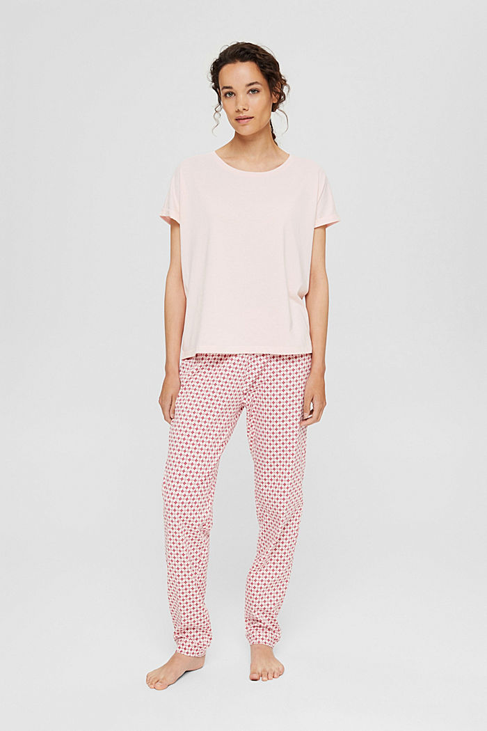 Jersey-Pyjamashirt aus Organic Cotton, LIGHT PINK, detail image number 0