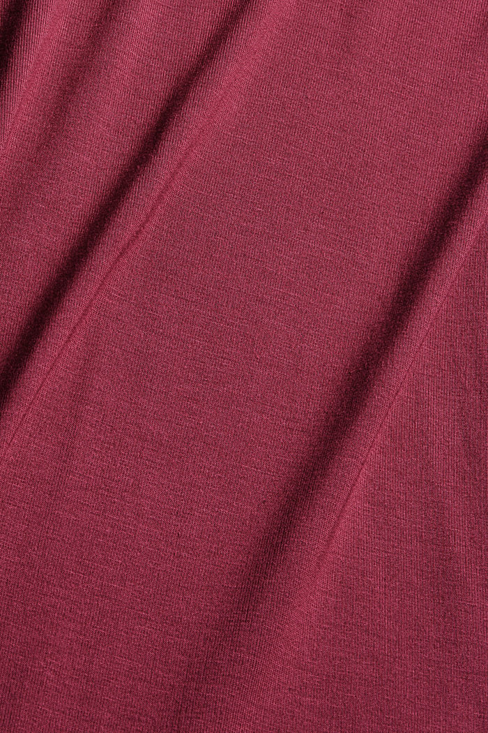 Jersey top made of LENZING™ ECOVERO™, DARK RED, detail image number 4