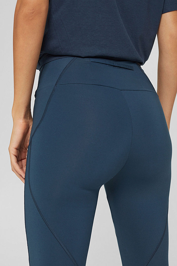 Active leggings with a concealed pocket, NAVY, detail image number 2