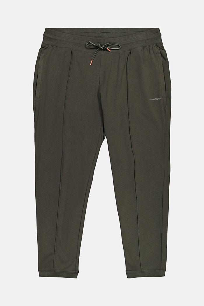 Sweatshirt tracksuit bottoms in an ankle bone length made of stretch organic cotton