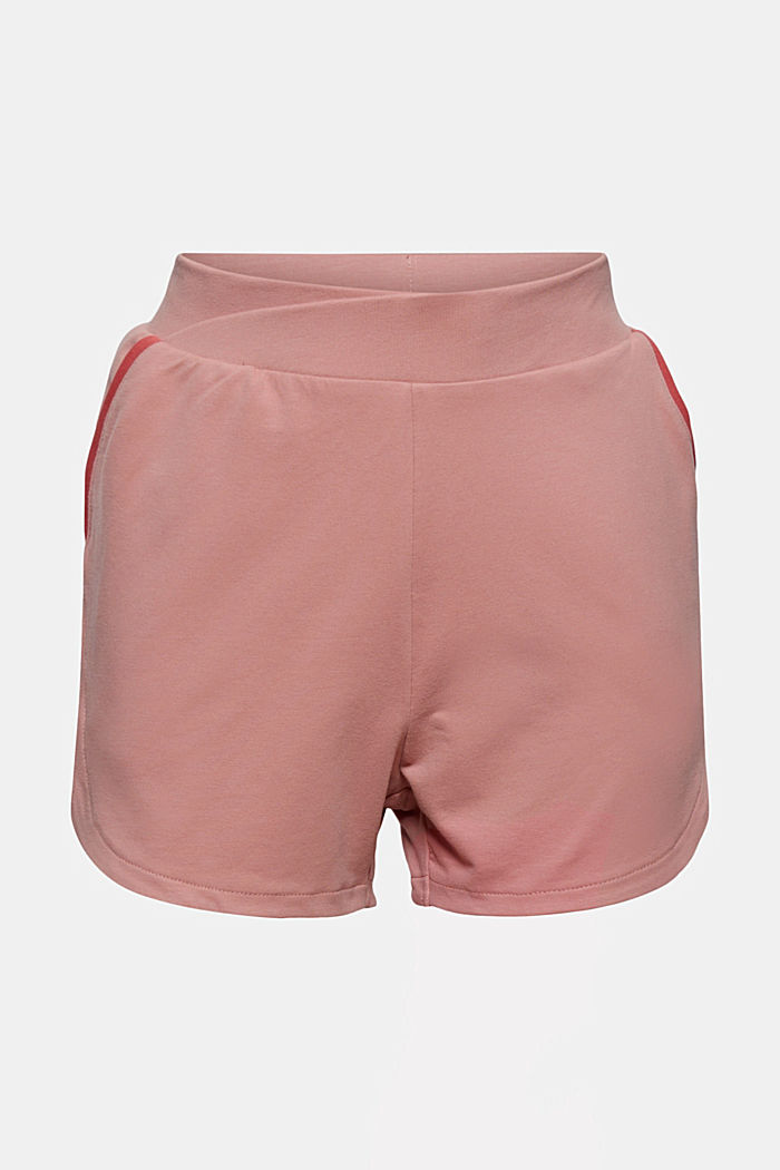 Shorts in felpa in cotone biologico, OLD PINK, detail image number 7
