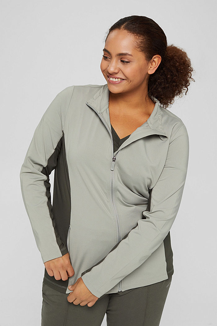 CURVY recycled: active cardigan with E-Dry