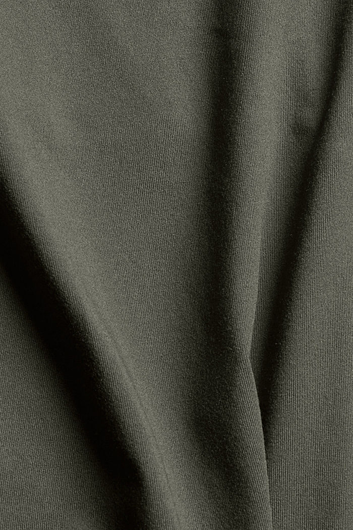 In materiale riciclato: t-shirt active con E-DRY, DARK KHAKI, detail image number 4