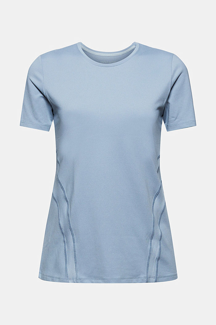 Gerecycled: sportshirt met E-DRY, PASTEL BLUE, overview