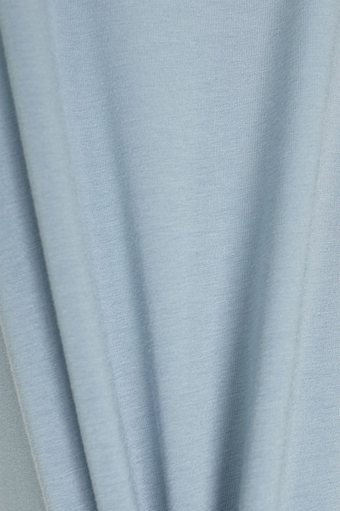 Van biologisch katoen/TENCEL™: shirt met mesh, PASTEL BLUE, detail image number 4