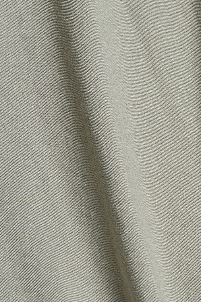 Aus Bio-Baumwolle/TENCEL™: Shirt mit Tunnelzug, LIGHT KHAKI, detail image number 4