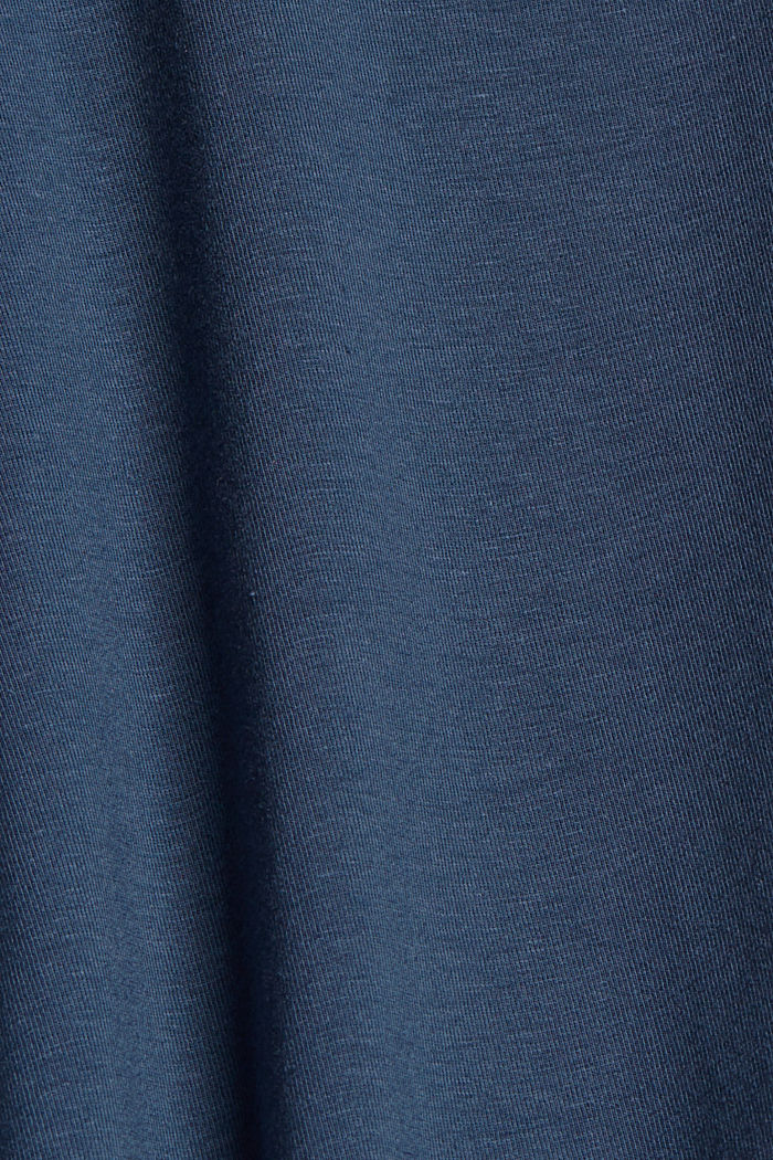 Coton biologique/TENCEL™ : t-shirt à manches longues et découpe, NAVY, detail image number 4