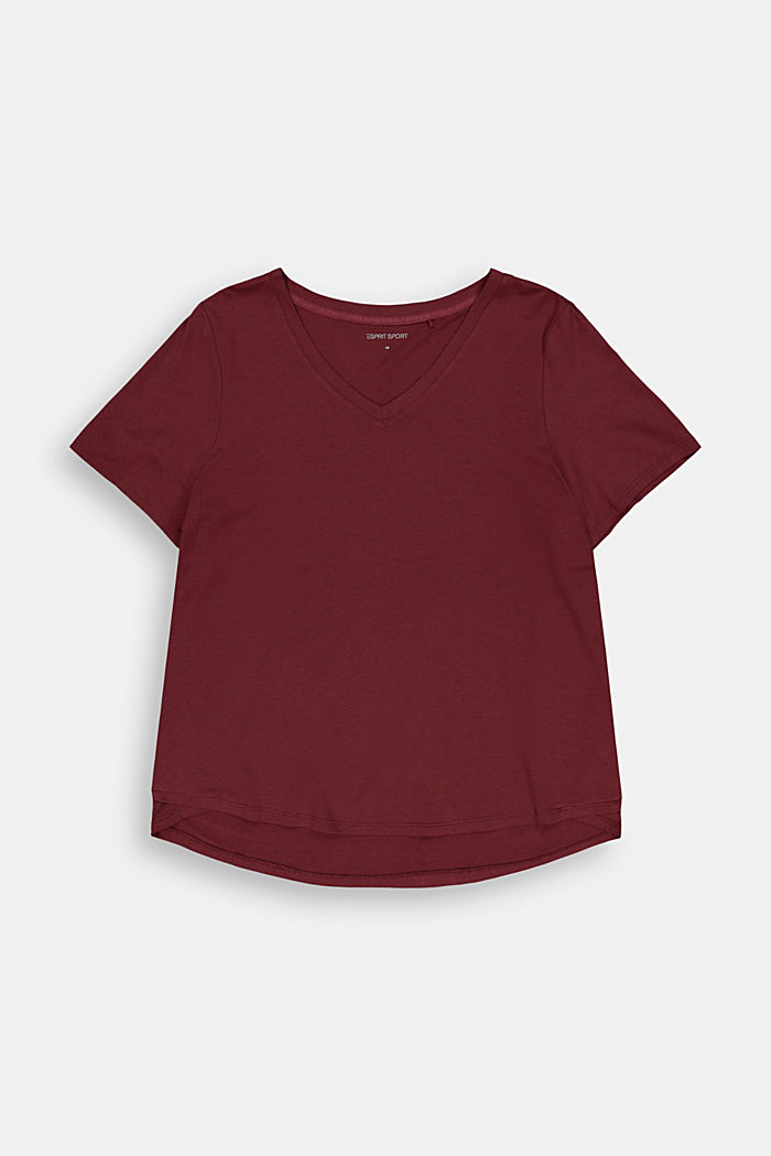 T-shirt CURVY en coton biologique/TENCEL™, BORDEAUX RED, overview