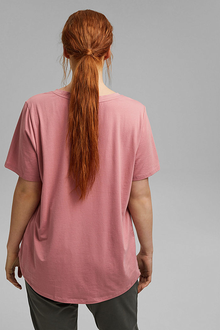 CURY T-shirt in cotone biologico/TENCEL™, OLD PINK, detail image number 3