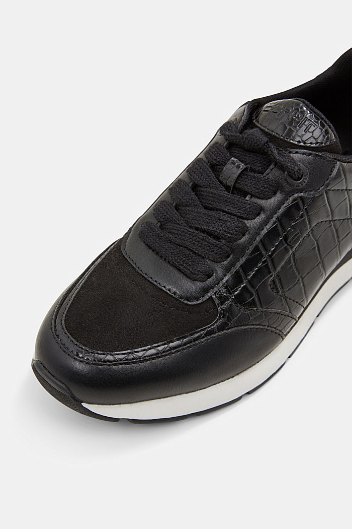 Faux leather trainers, BLACK, detail image number 4