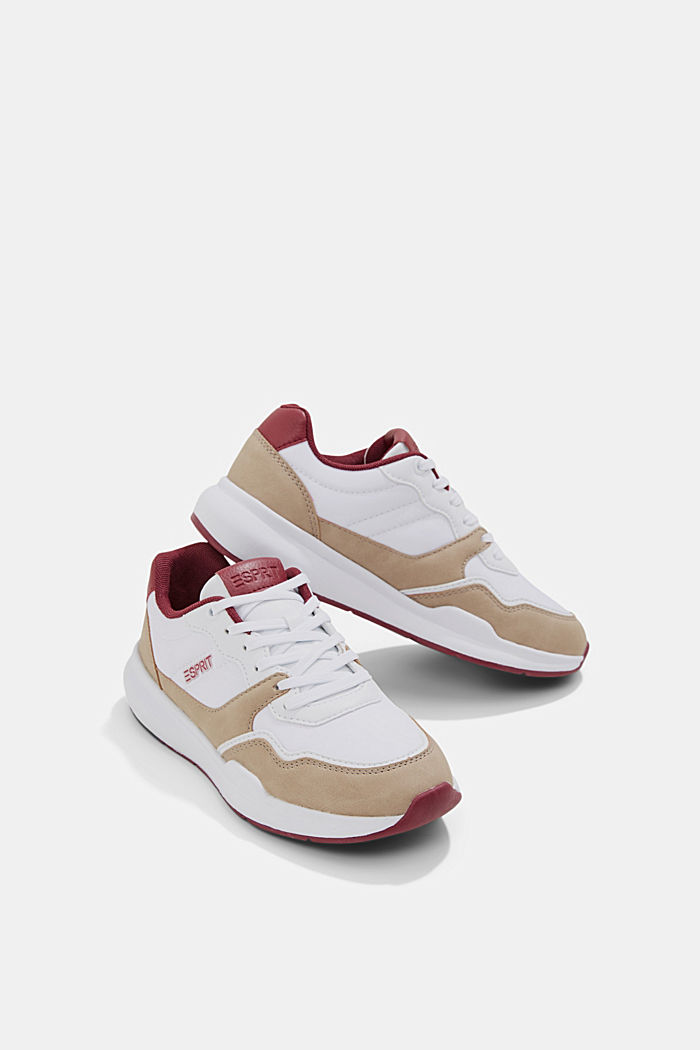 Trainers in a mix of materials, WHITE, detail image number 5