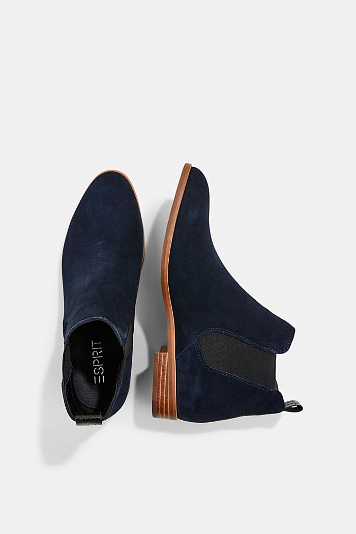 Suede Chelsea boots, NAVY, detail image number 1