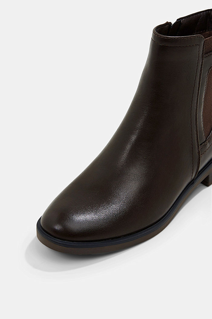 Stivaletti Chelsea in similpelle, DARK BROWN, detail image number 4