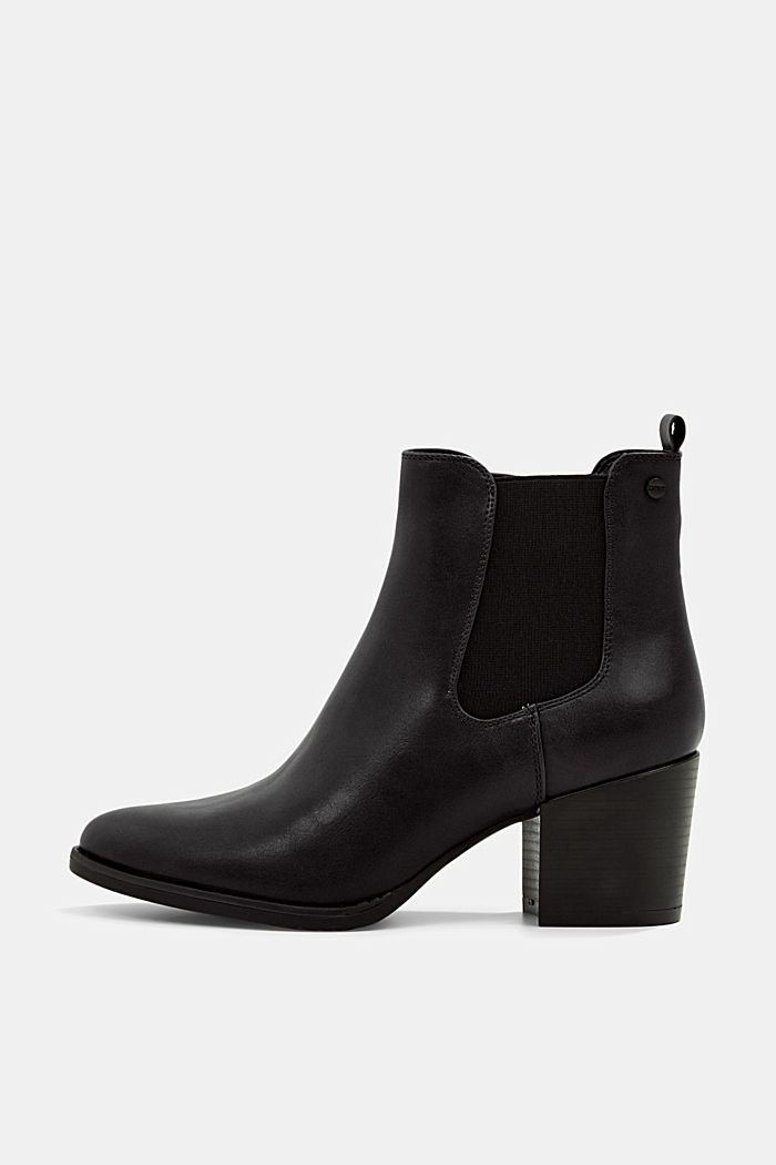 Vegan: faux leather ankle boots, BLACK, detail image number 0