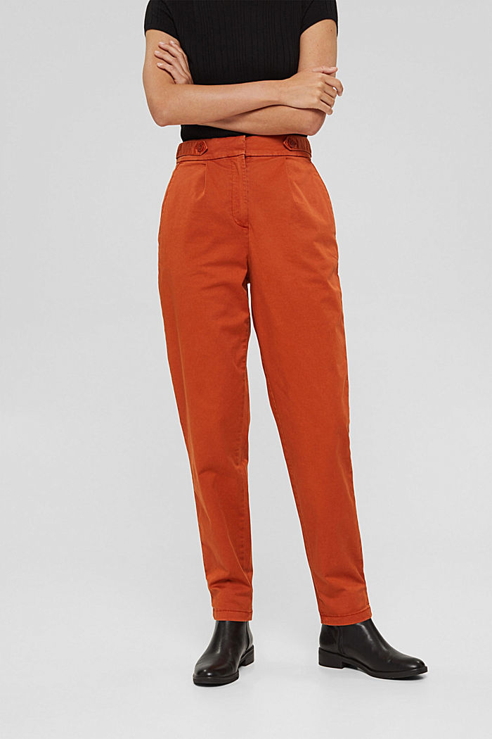 Pantaloni chino EarthColors® con cotone biologico, TERRACOTTA, detail image number 0