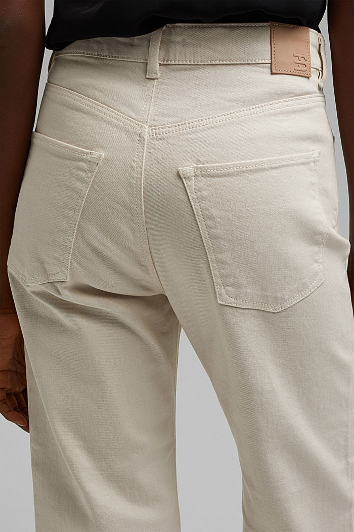 Rechte jeans met hoge taille van biologisch katoen, ICE, detail image number 2