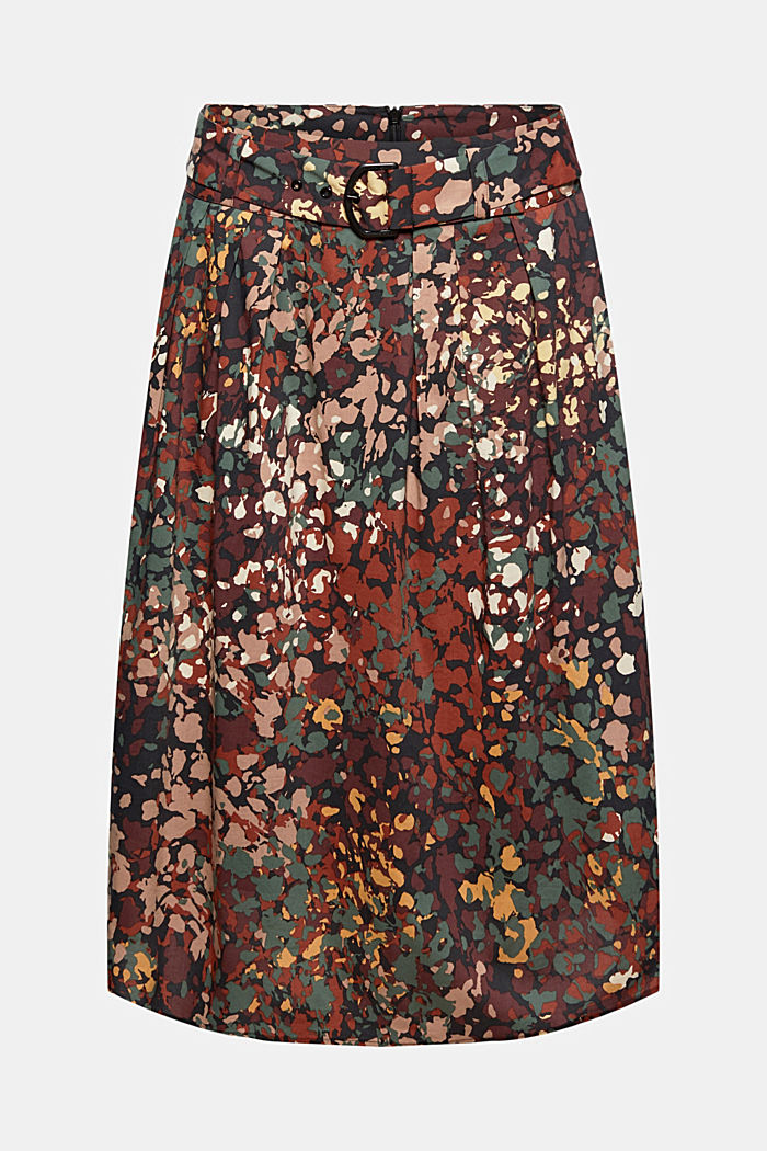 A-line skirt with a floral print