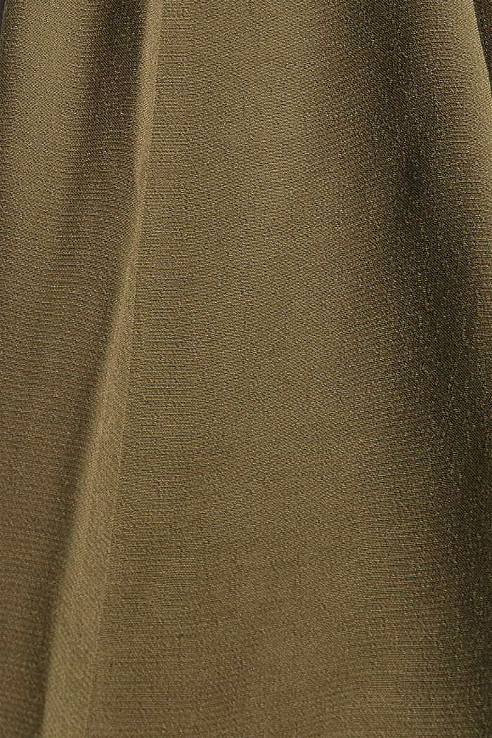Midimekko, jossa rypytetty vyötärö, LENZING™ ECOVERO™, DARK KHAKI, detail image number 4