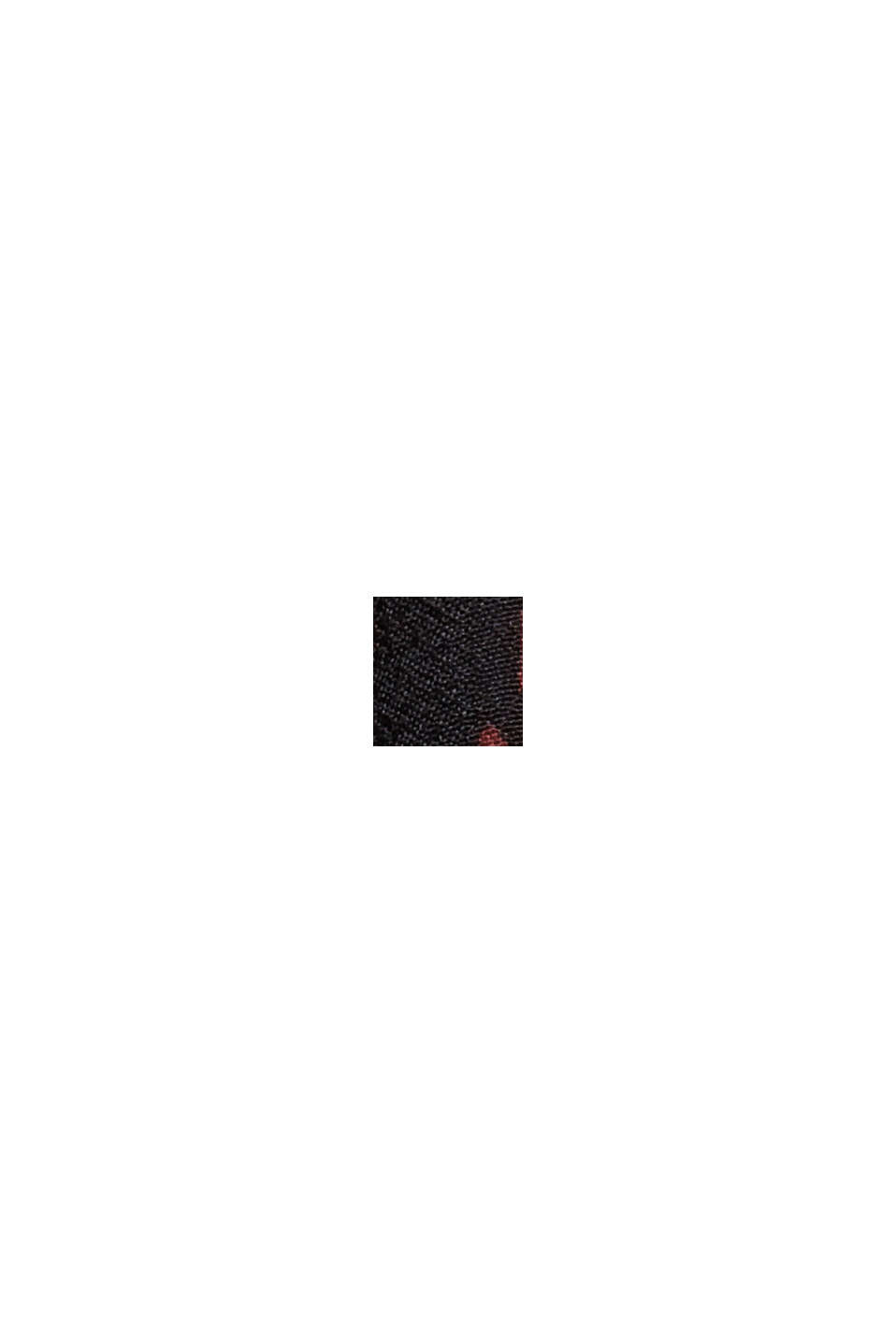 Tunika-Bluse mit Print und Volantssaum, BLACK, swatch