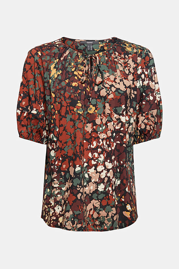 Bluse mit Print aus Baumwoll-Mix
