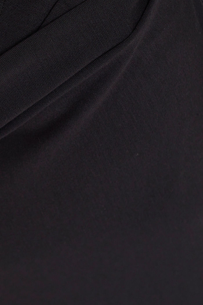 T-shirt with shoulder pads, LENZING™ ECOVERO™, BLACK, detail image number 4