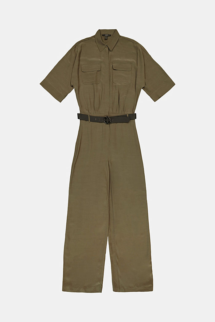 Jumpsuit with a belt and LENZING™ ECOVERO™