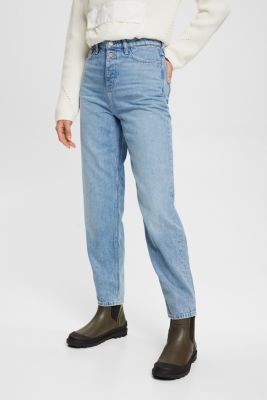 Shop the Latest in Women's Fashion Highrise banana fit jeans ESPRIT