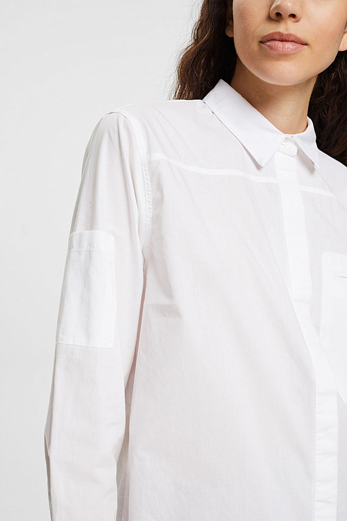 Shirt blouse, organic cotton, WHITE, detail-asia image number 3