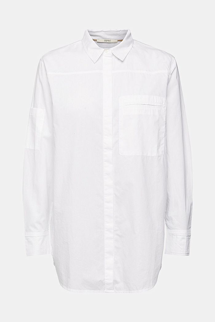Shirt blouse, organic cotton, WHITE, detail-asia image number 5