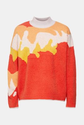 Multicoloured knitted jumper, ORANGE RED 4, detail-asia image number 5