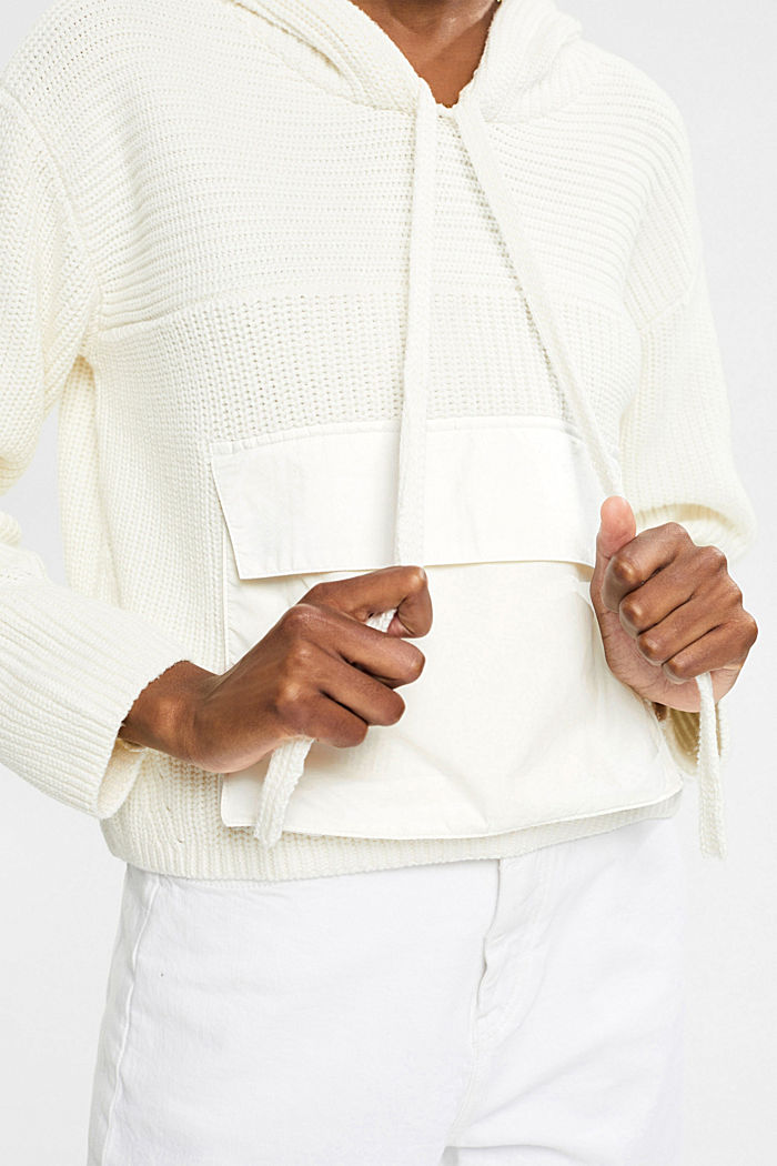 Knitted hoodie, OFF WHITE, detail-asia image number 3