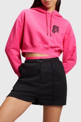 Cropped Neon Pop Logo Hoodie