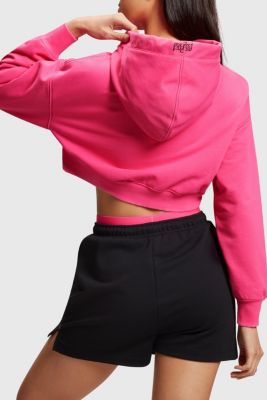 Cropped Neon Pop Logo Hoodie, PINK, detail-asia image number 1