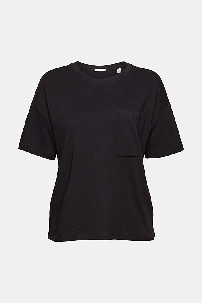 胸前口袋 T 恤, BLACK, detail-asia image number 5